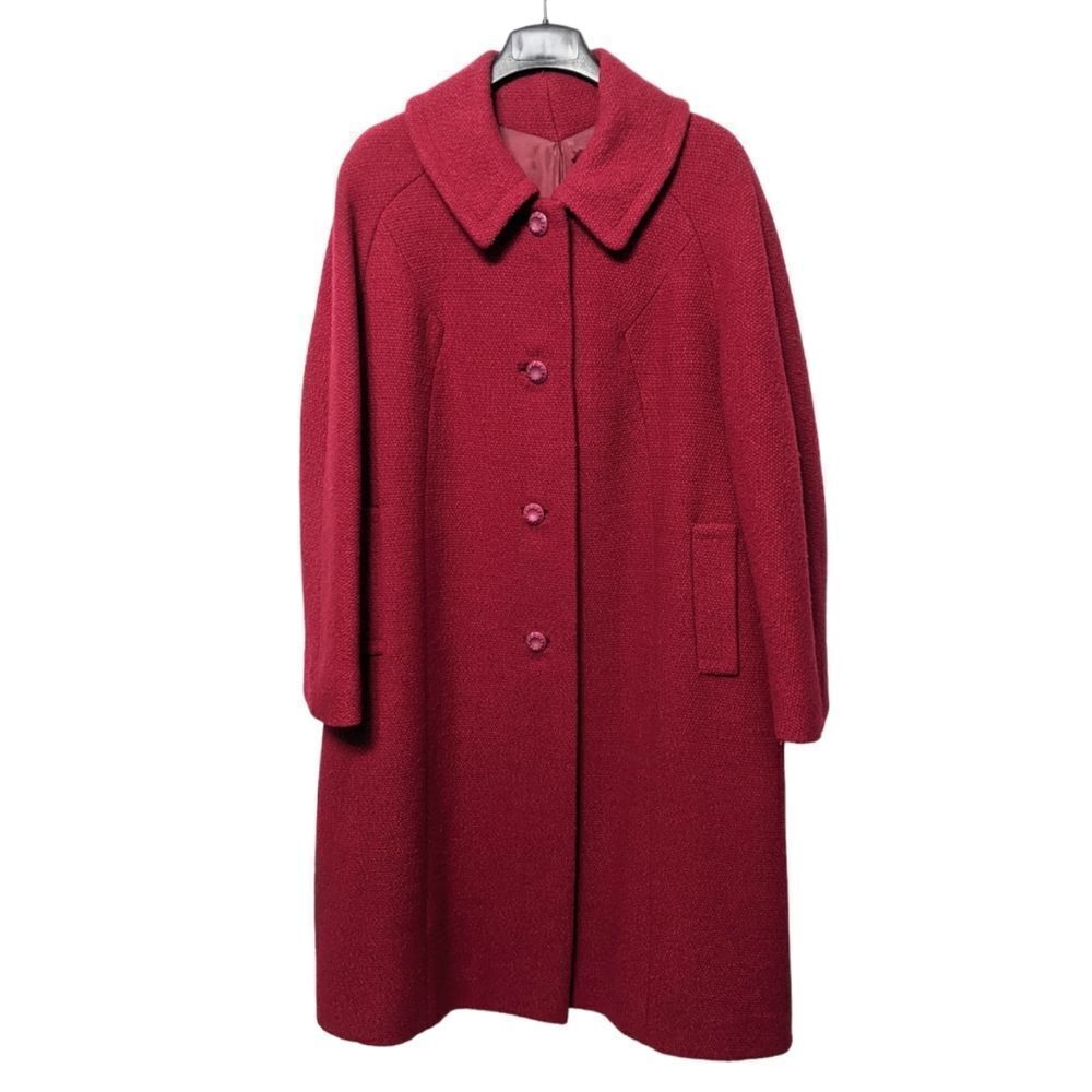 VINTAGE Textured Boucle Midi Coat XL